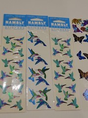 Sheet Hambly Lot Strips Prismatic Glitter Birds Stars Fish NOS & LOOSE