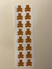 Vintage BEARS Sticker Sheet Scrapbook Planner Craft Stickers 1979