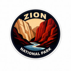 Zion National Park Sticker Waterproof Vinyl Decal 3″ Laptop Bottle