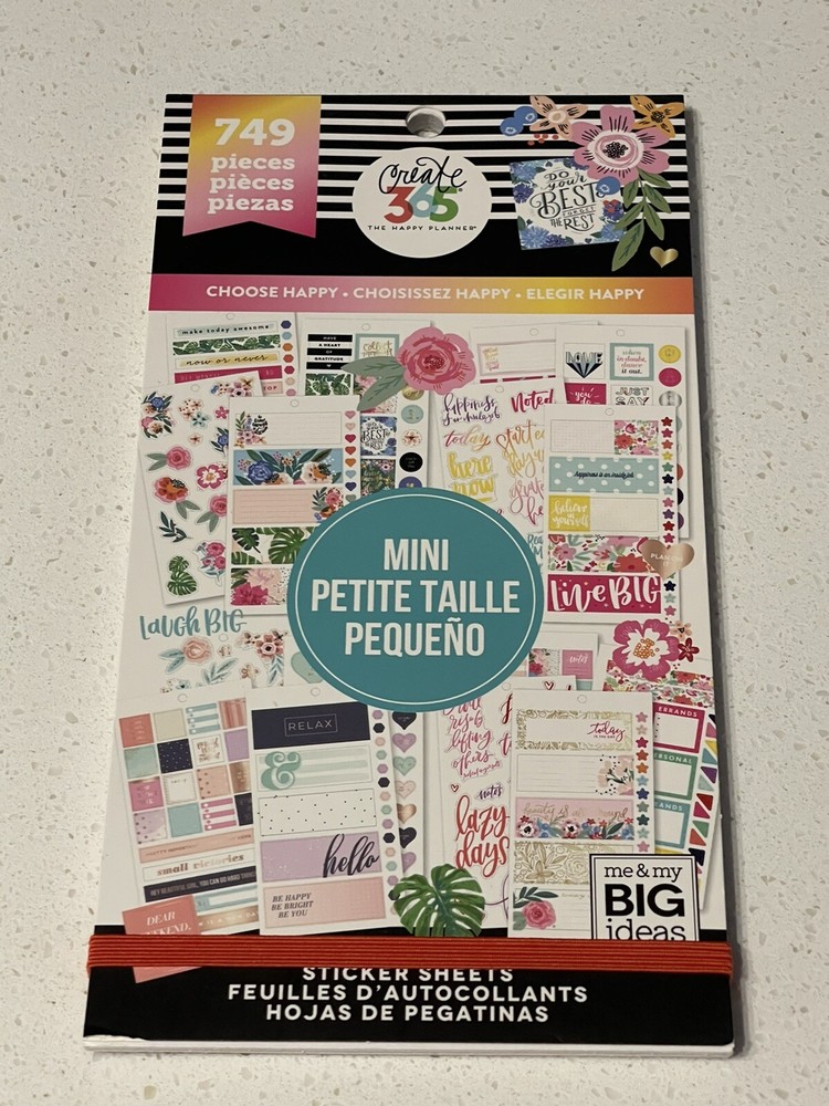 Create 365: Happy Memory Keeping; MINI Choose HappY Sticker Pack. NEW 432 Pieces