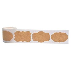 Jar 300pcs Glass Bottle Adhesive Labels Blank Natural Kraft Sealing Sticke