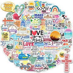 200 Inspirational Christian Stickers for Water Bottles, Journaling, and Crafts