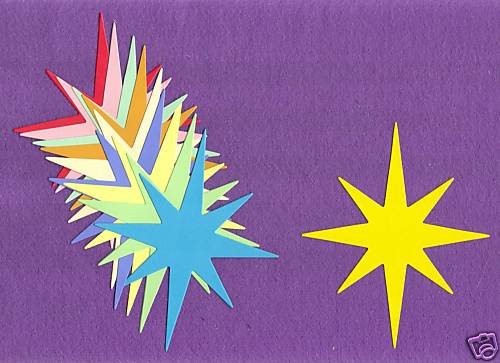 STARBURST die cuts scrapbook cards