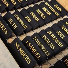 Bible Tabs Laminated Gold Foil Index Labels 105 Count Black Easy Navigation Set
