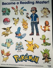 New Pokémon Stickers Multicolor Stickers 62 sheets of Stickers/ 655 Stickers