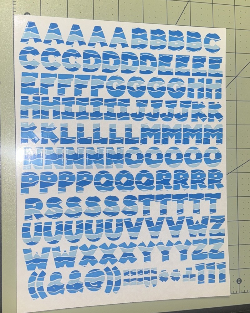 Making Memories CHUNKY WAVE (3/4”) Alphabet Upper Lower Number Letters #4218