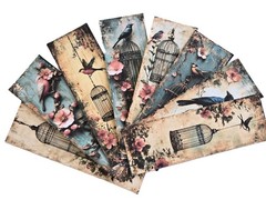 Victorian Birdcage Bookmarks Supplies Scrapbooks Junk Journal #413