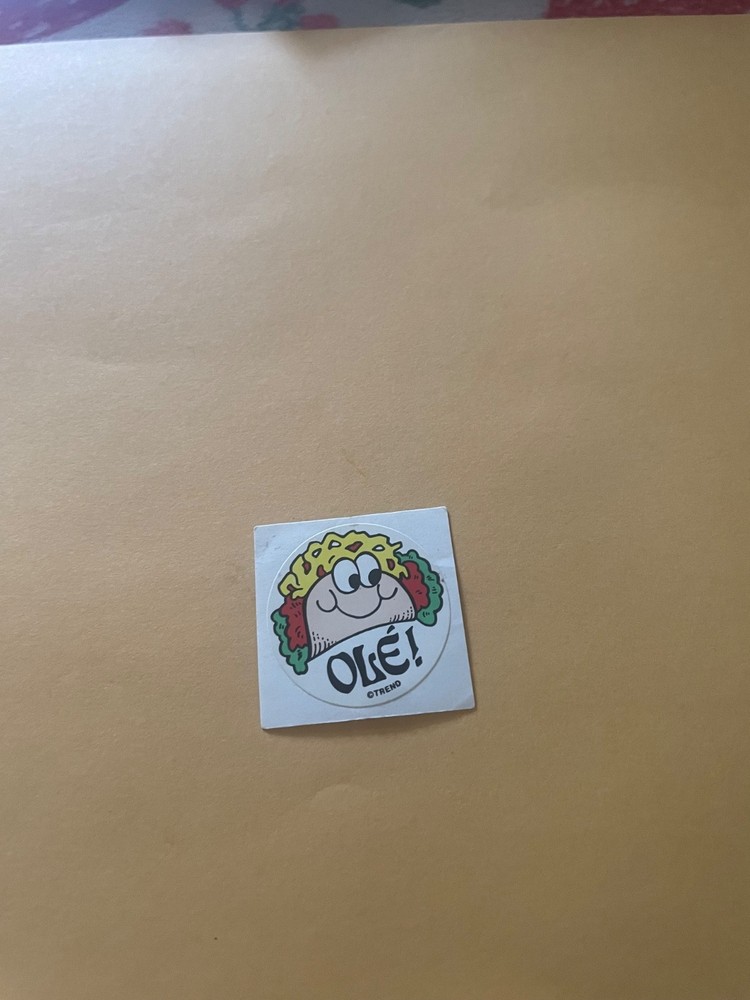 Vintage 1980s Glossy Trend Taco Sticker