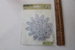 K&Company Studio112 7PC Silver/Green/Red Dazzle Flower Die-Cuts Scrapbook Crafts