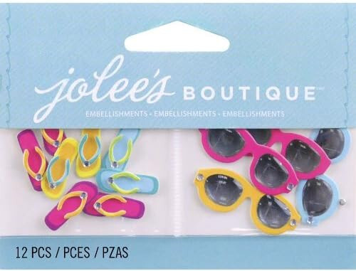 Jolee’s Boutique Embellishments ~ Mini Flip Flops and Sunglasses
