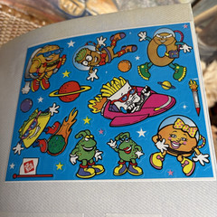 Vintage Sticker Collection Binder Fair Condition Holographic 80s 90s Nostalgia