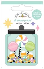 Doodlebug Stickers Shaker-Pop 3D Sweet Treats Jar of Candy Lolli-Pops Stars