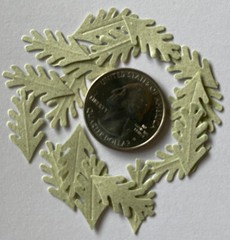 LIGHT GREEN FERN LEAF Die-cut Embellishment(20pc)Jolee’s•Flower•Garden•Stem•Bush