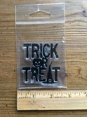 2 NEW Clear Halloween Stamp Trick or Treat Inkadinkado & Cob Web Imaginisce