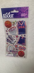 Sticko Scrapbooking Basketball With Foil NEW with FREE SHIPPING 26 Pcs
