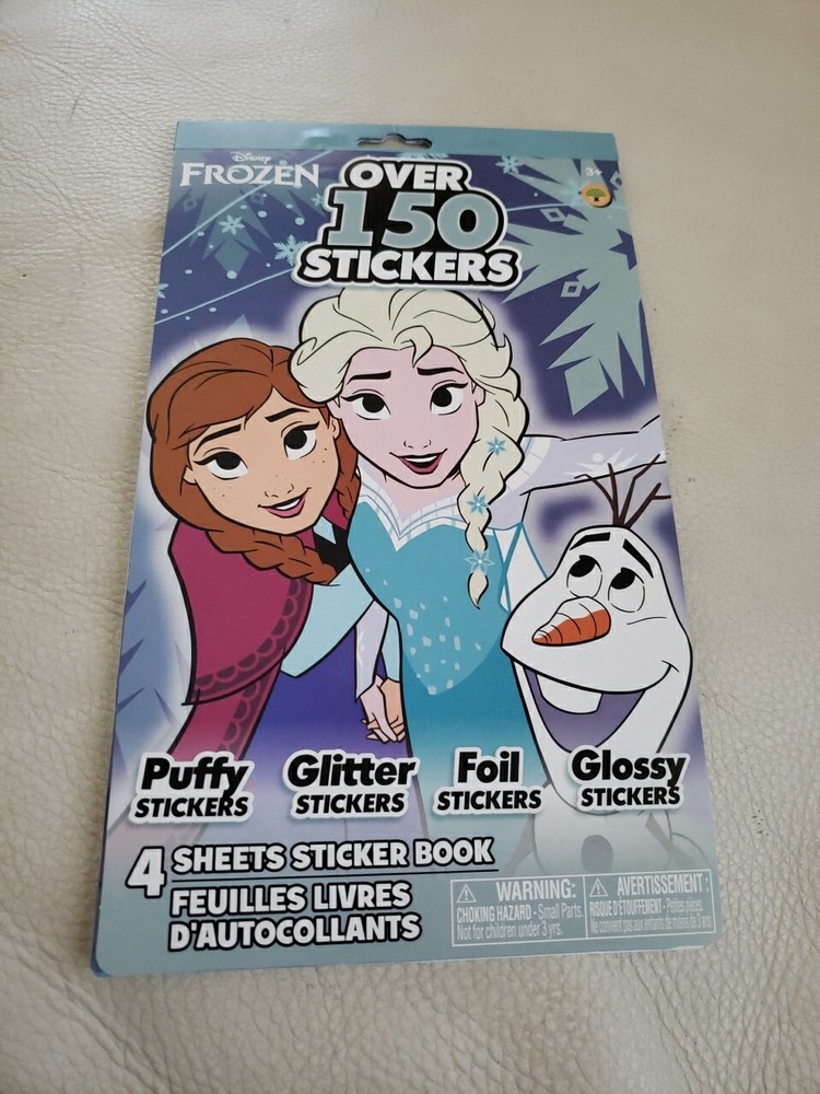 Disney Frozen Over 150 Stickers Kids Puffy Glitter Foil Glossy Sticker Book New