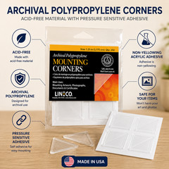 Free Archival Polypropylene Mounting Corners Self Adhesive 1.25 Artwork