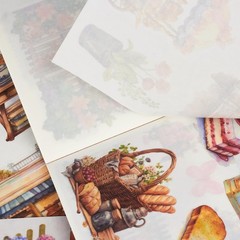 Garden Journal Stickers for Junk Journal Supplies, 50 Sheets Precut Watercolo…