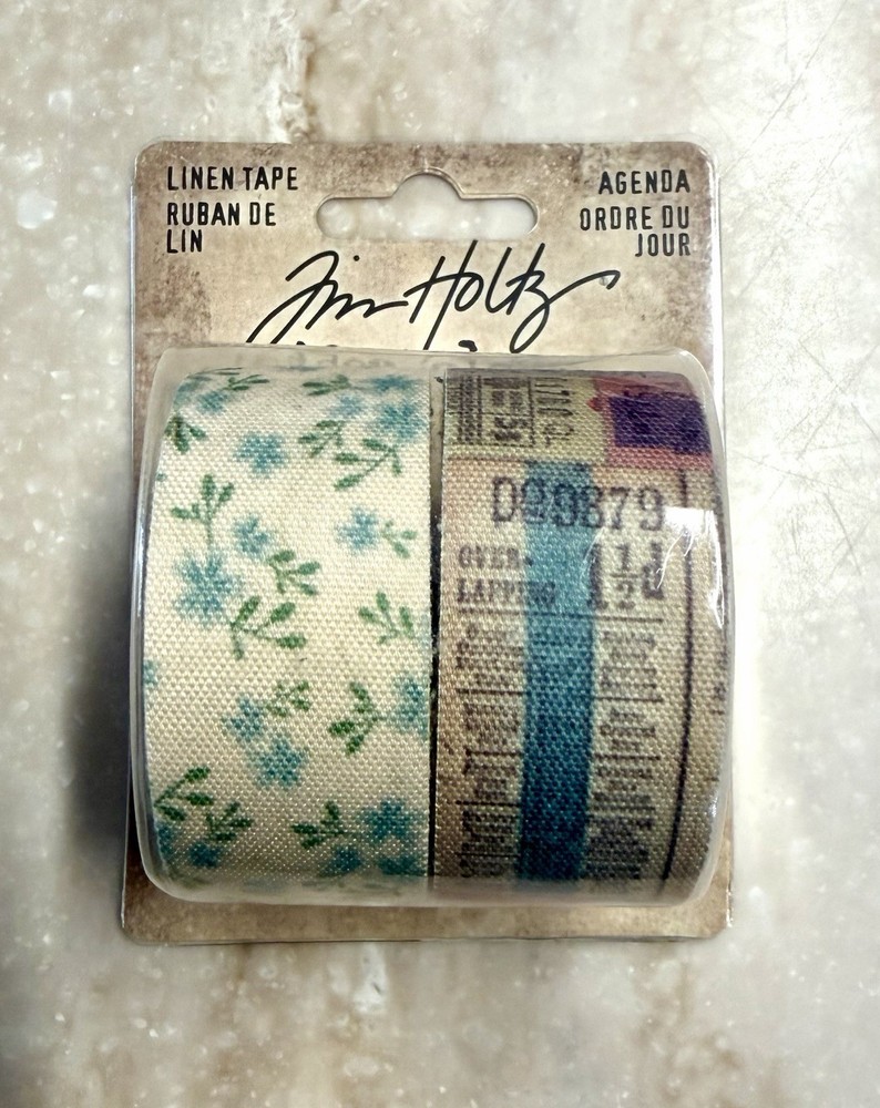 TIM HOLTZ Idea-ology *LINEN TAPE – AGENDA* 2021 Collage Treasure Book NEW