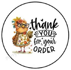 THANK YOU FOR YOUR ORDER CHICKEN ENVELOPE SEALS LABELS STICKERS PARTY FAVORS