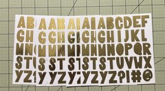 450Pcs Letter Stickers – 15 Sheets Uppercase Alphabet 1” Black, Gold & Silver