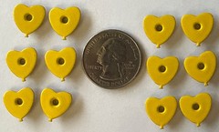 YELLOW 1/8” HEART BALLOON EYELETS(12pc)Birthday Party •Celebration•Card Making•