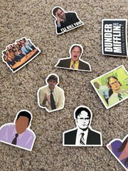 Set Of 18 The Office Character Stickers Assorted Variety 2 Inches