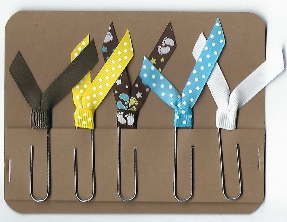 Ribbon Paper Clip Planner Book Mark Sets – You Choose Design – Handmade
