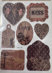 Crafter’s Square 7 Magic-On Love Stickers Heart Romance Scrapbooking Sticker