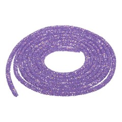 2.5 Yard 7mm Glitter Sequins Rope Sequins Rhinestone Cord Clear Purple