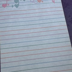 Vintage 80s 90s Hallmark Cards Inc. Music Note Stationary Paper Three Sheets Lot