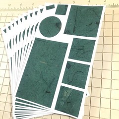 10 Mrs Grossmans Papier Blocks Viridian Stickers Homemade Paper Rustic Green