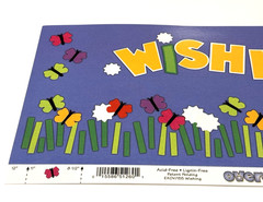 EK Success Scrapbook Title Over-all Wishing Butterfly Insect Flower Floral NEW
