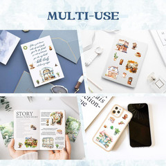 54 Sheet Scrapbooks Supplies Kit, Precut Pet/Washi Stickers, Street Landscape Ju