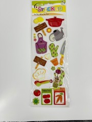 Sun Boy Special Cooking Theme Puffy Stickers Pack