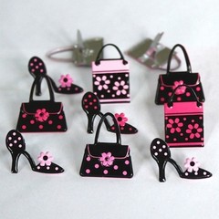 SHOES & PURSE SCRAPBOOKING DECORATIVE BRADS EYELET OUTLET 8 PCS