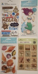 Lot Of 11 JOLEE’S BOUTIQUE K&Co Momenta Scrapbooking Stickers BEACH SUMMER