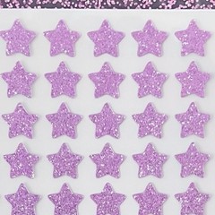 Purple Glitter Star Stickers! – Choose a Size!