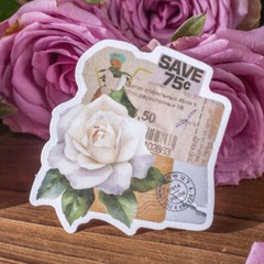 Vintage Rose Letter Paper Stickers Junk Journal Diary Decorative Collage Crafts