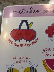 Valentines Day Sticker Sheet Funny Humor Puns Dad Jokes