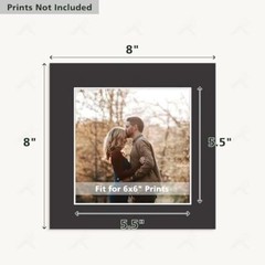 10 Pack Acid Free Picture Mats Bevel Cut White Core Frame Mattes for Photos