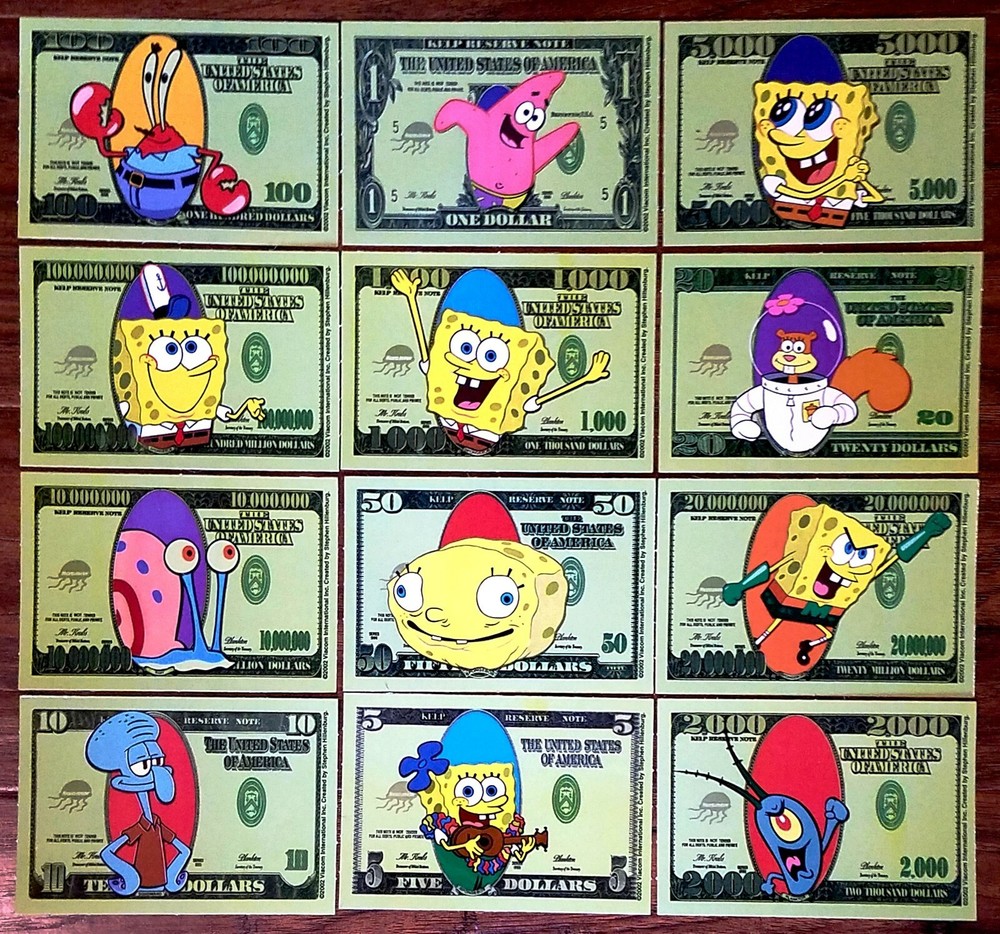 You Pick! Spongebob Squarepants Money Sticker / Decal vending machine type NEW