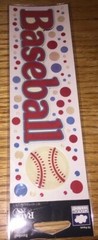 NEW CLOUD 9 BASEBALL RAIN DOTS WORDS SHAPES Ball Hit Slide 3D Scrapbook Sticker
