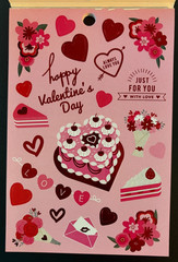 RECOLLECTIONS VALENTINE’S DAY STICKER BOOK 302 PC STICKERS 12 SHEETS ROMANCE