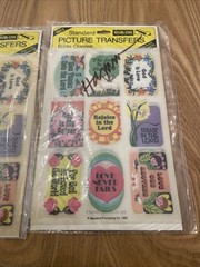 VINTAGE PICTURE TRANSFERS Sealed 1983 BIBLE QUOTES RARE
