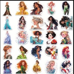 10pcs Gorgeous Cartoon Princess Stickers- Children’s Crafts, Sticker Book, Art