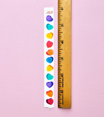 Vintage 80’s Cardesign Toots Rainbow Candy Hearts Sticker Strip