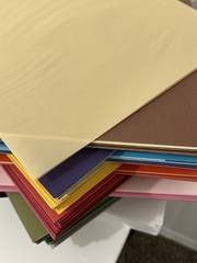Scrapbooking Paper Lot of 75(random selection)-12” x 12”, Solid Colors, Smooth