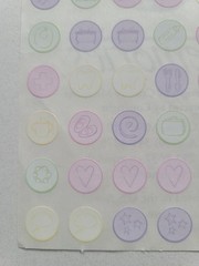 Creative Memories Baby Milestone Round Icon Pastel Pink Lavender Stickers