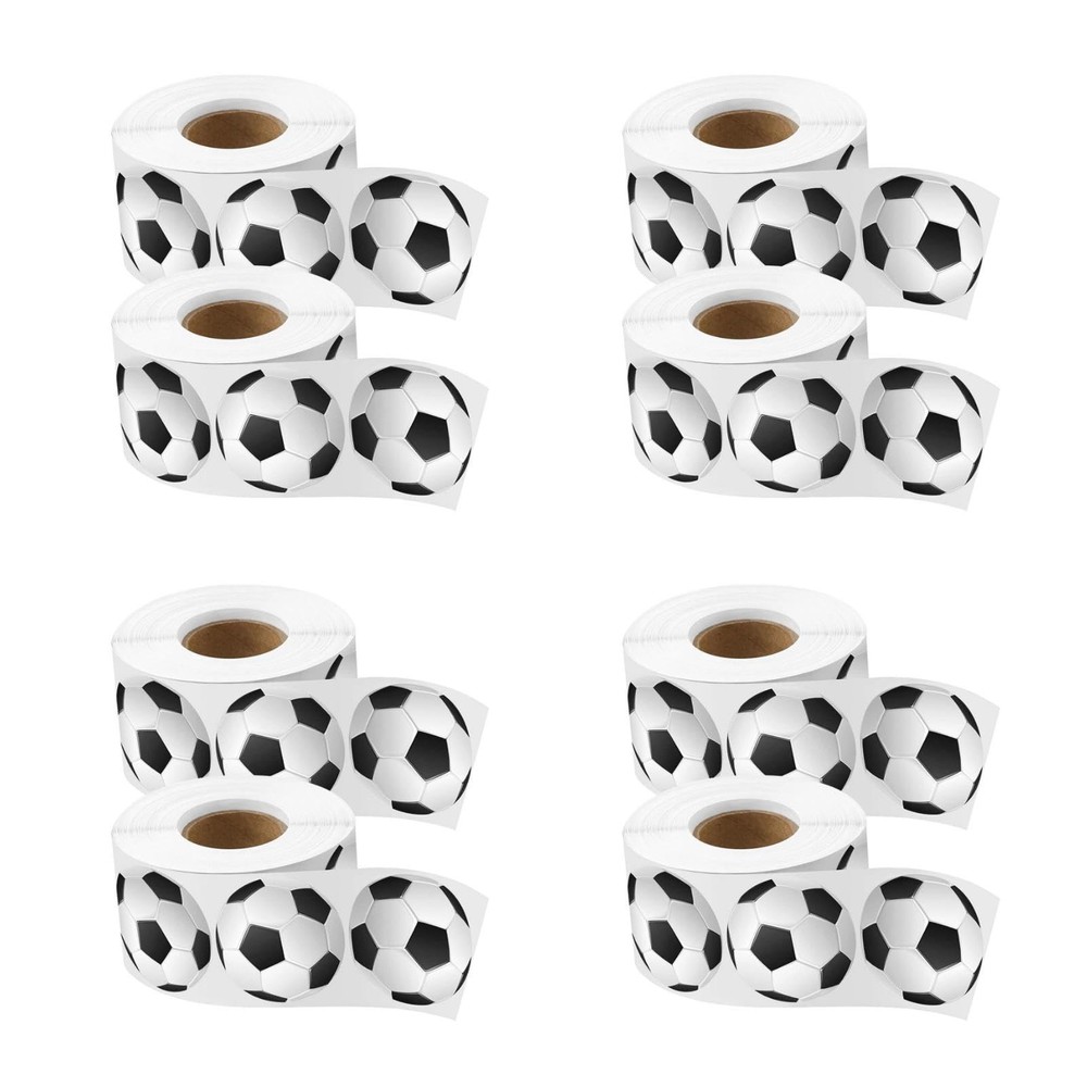 Soccer Ball Stickers, 8 Rolls Football Stickers, Self-Adhesive Sports Labels …